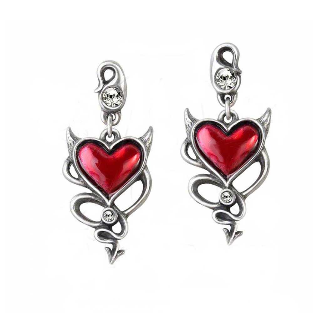 Alchemy - DEVIL HEART Boucles d'oreilles - Couleur argent